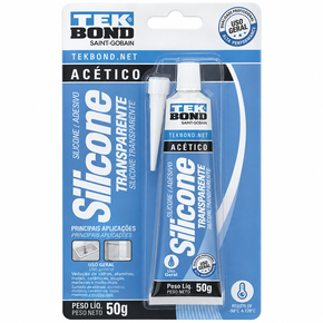 Adesivo Silicone Acetico 50G Transp Blister